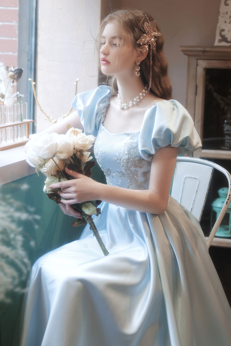 Blue Bubble Sleeve Birthday Show Vocal Music Art