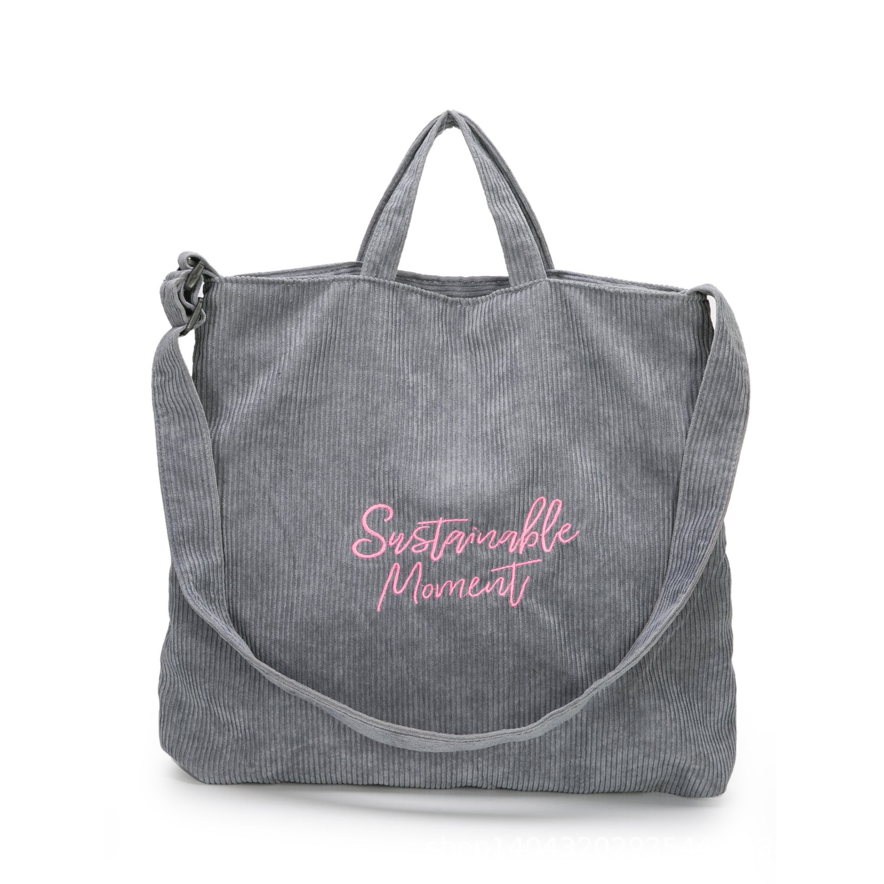 Corduroy canvas shoulder bag