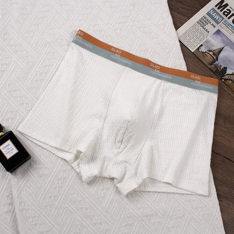 Plus Size Men's Pure Cotton Jacquard Bubble Cotton Shorts