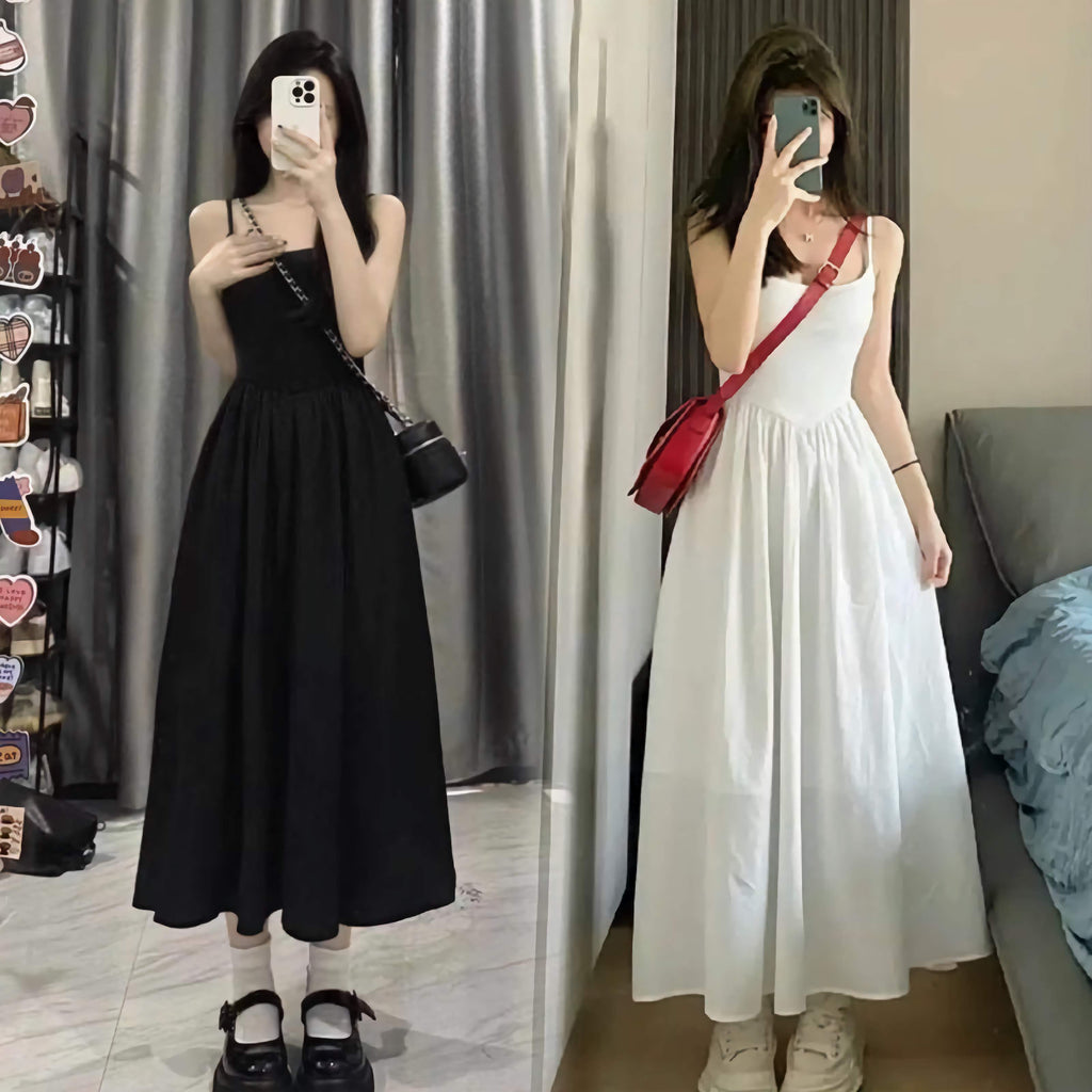 A- Line Slip Dress Hepburn Style Little Black Dress