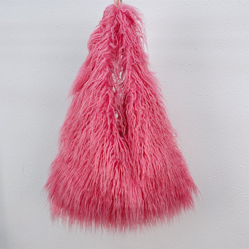 New Large Capacity Totes  Fur Plush Bag