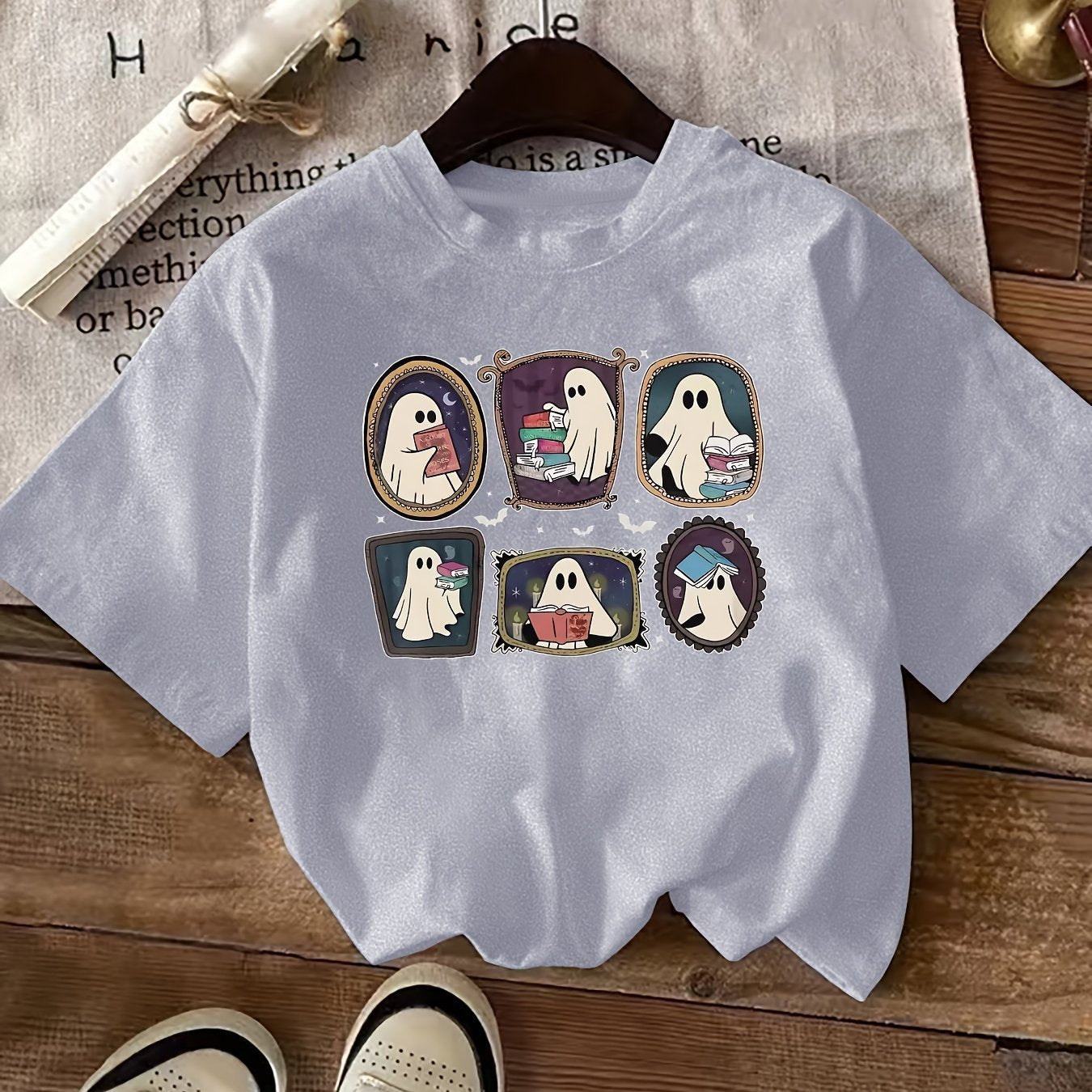 Letter Print Short-sleeve Casual Short Sleeve Round Neck Women's Clothing