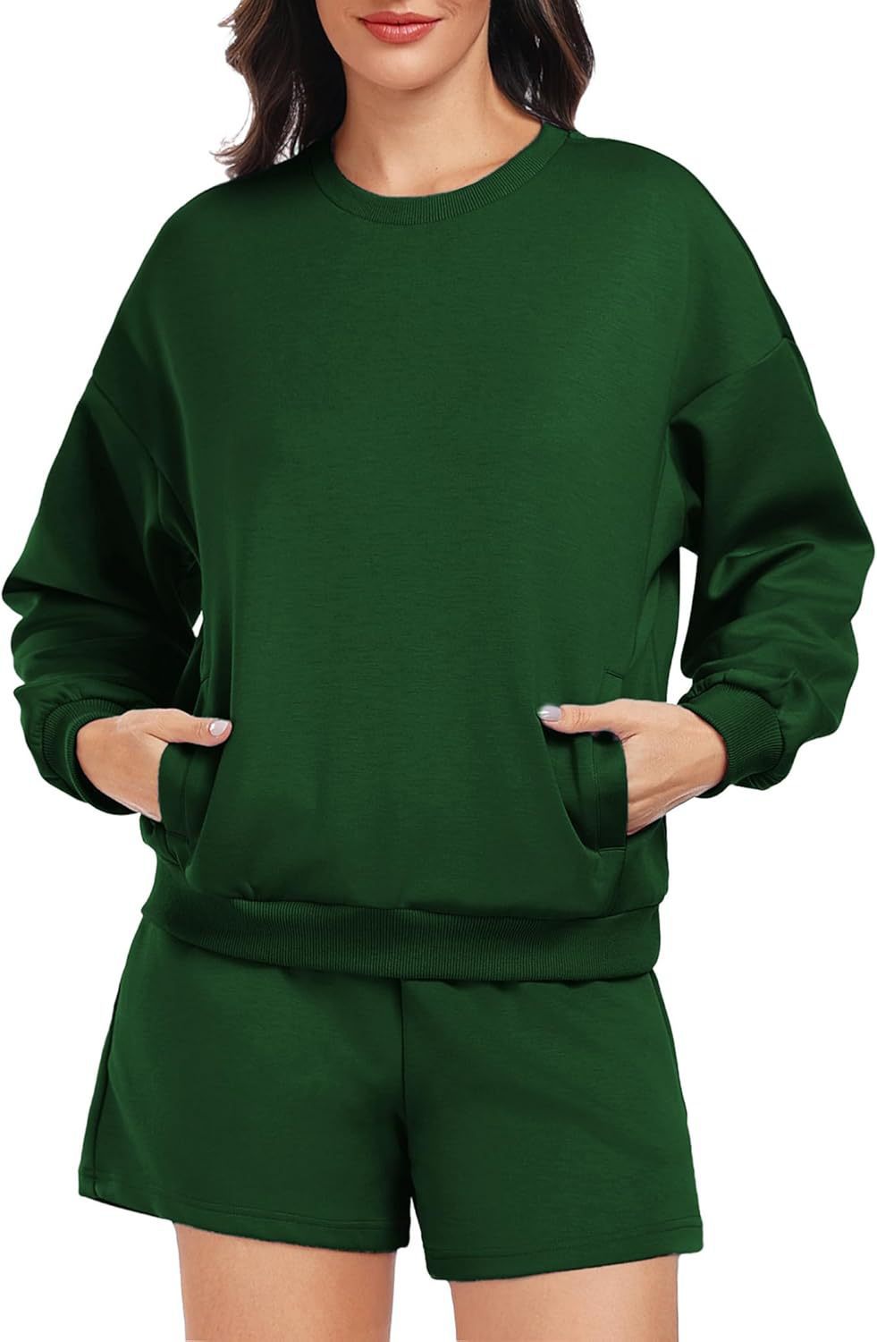 Women's Long-sleeve And Shorts Casual Sportswear Set