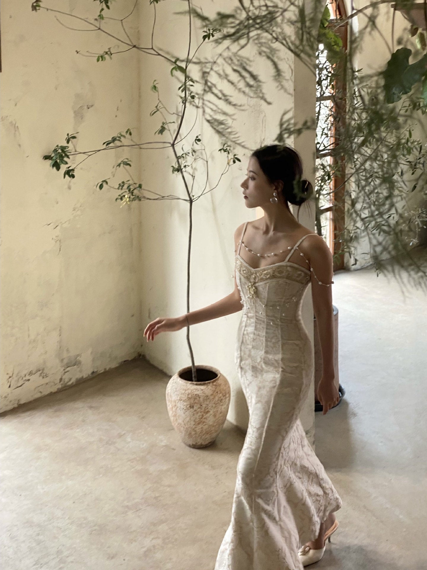 Vintage French Court Drop Bead Dress