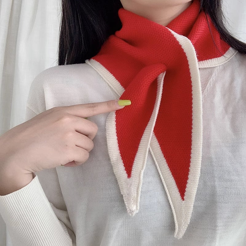 Womens Sweet Mini Triangle Neck Warmer For Winter Cozy Neck ScarfNeckerchief