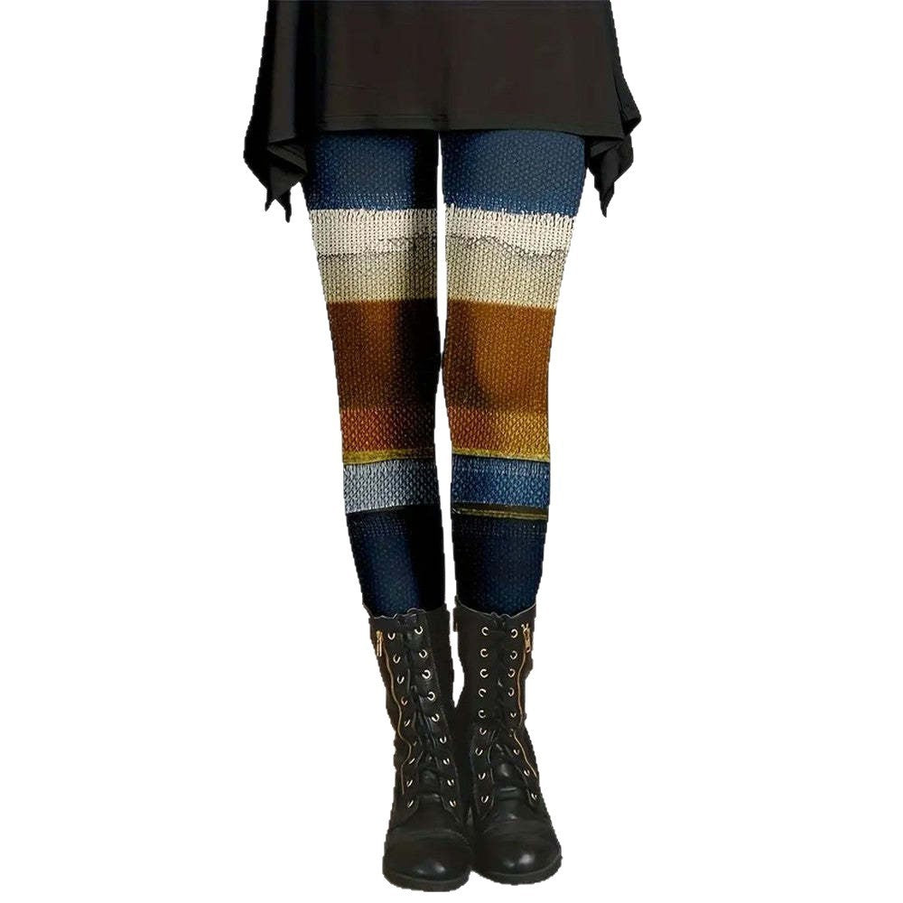 Popular Autumn And Winter Printed Leggings For Women