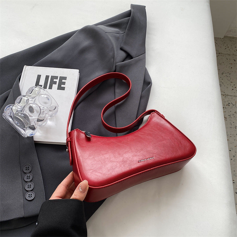 Lady's Solid Color Small Square Handbag