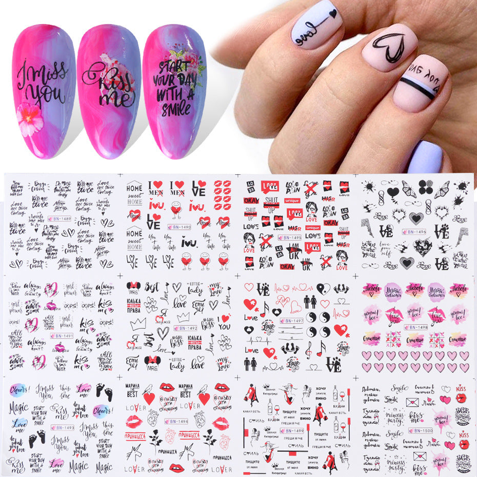 Women's Vintage Nail Watermark Sticker