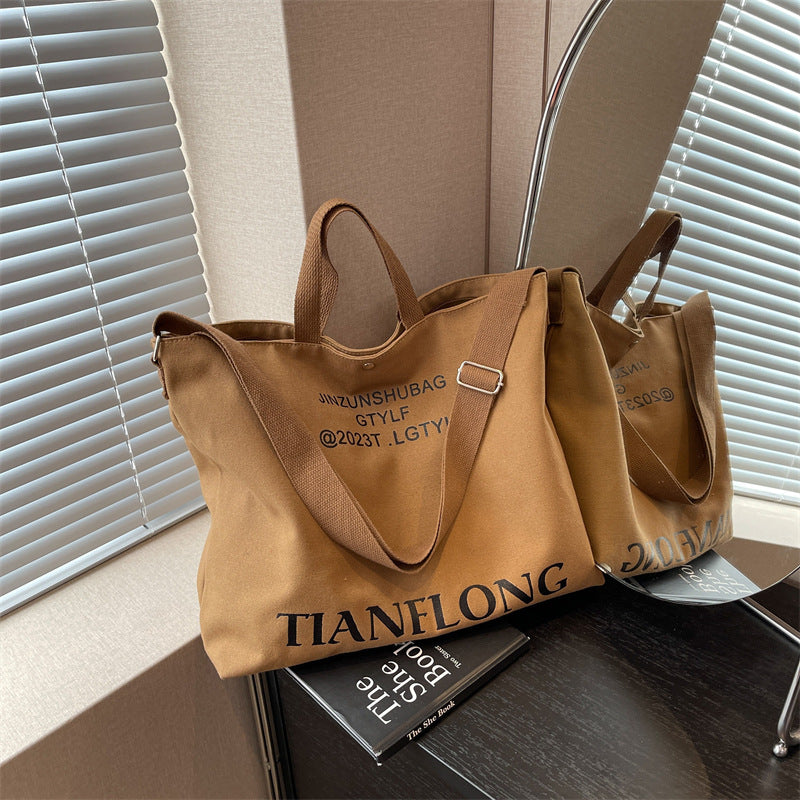 Women's Large-capacity Canvas Shoulder Messenger Bag