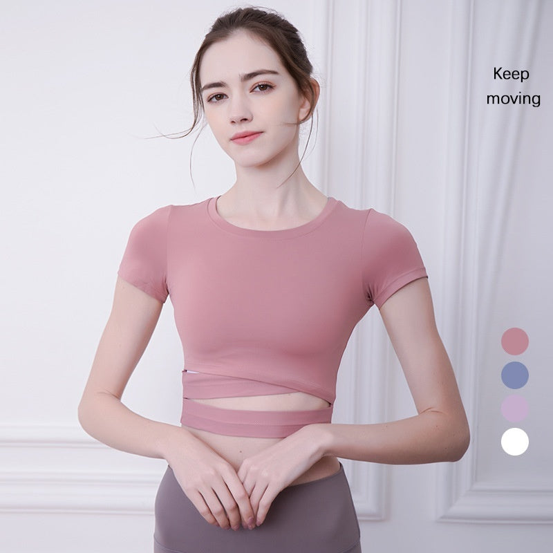 Sports Running Fitness Wear Ice-cool Quick-dry Breathable Top For Women