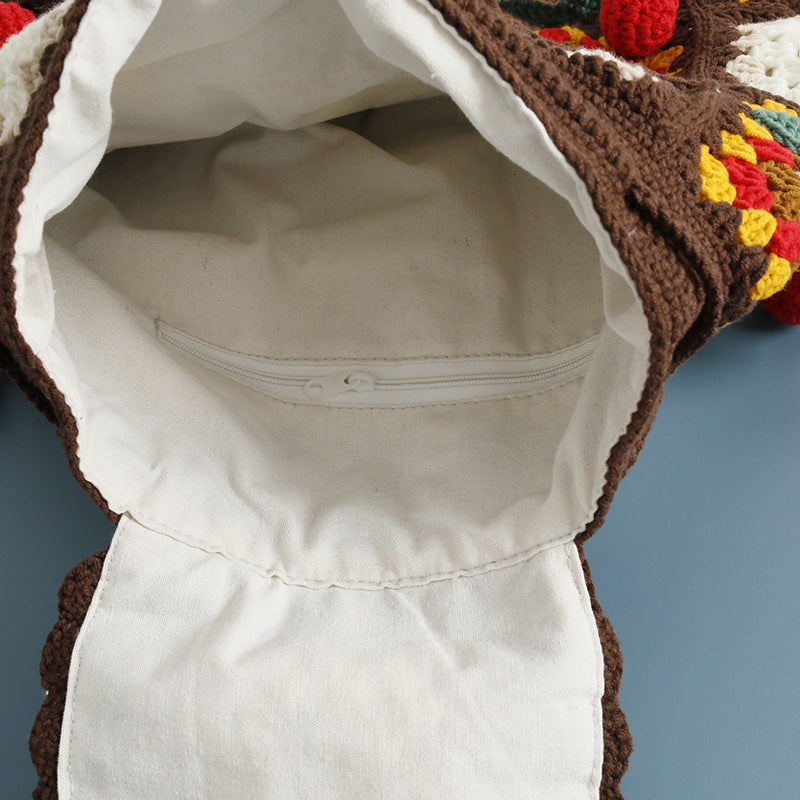 Handmade Wool Crocheted Ladies Shoulder Bag