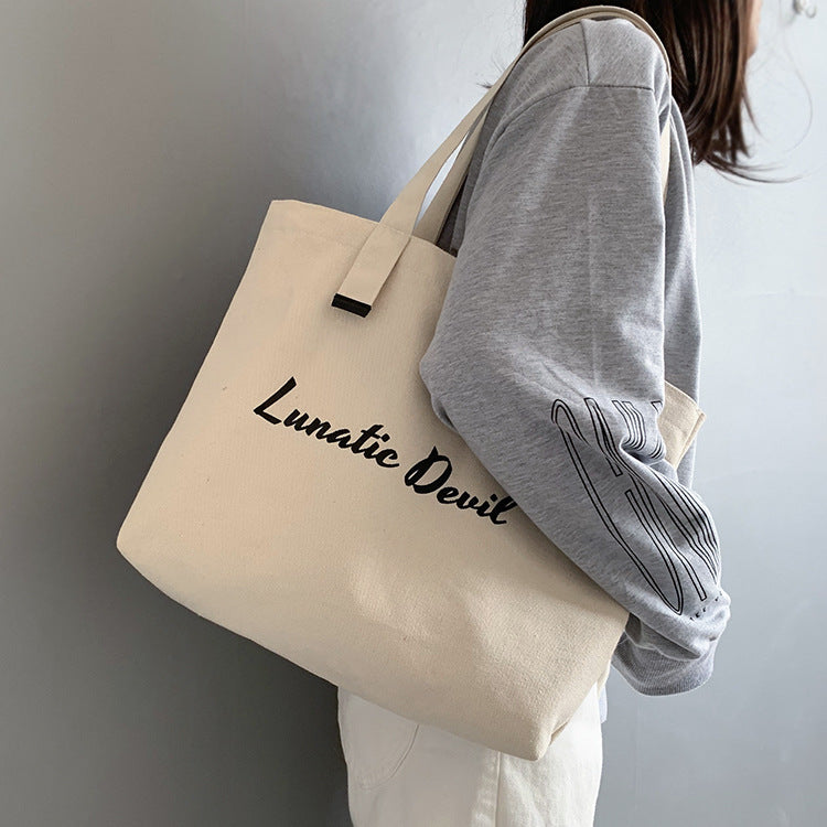 Simple Canvas Bag Shoulder For Female Students