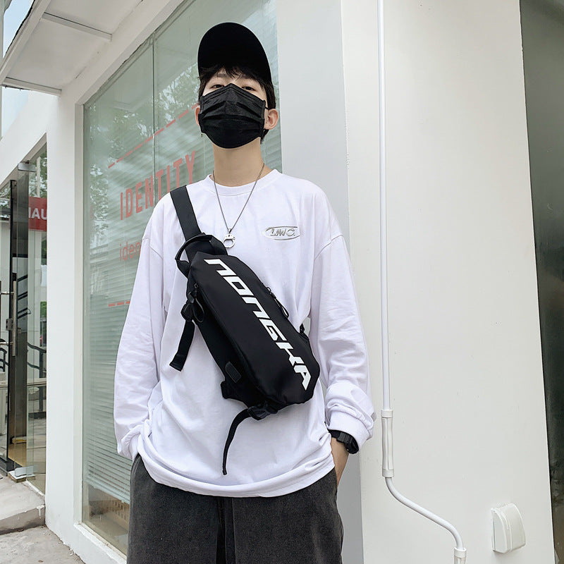 Canvas chest bag student school bag