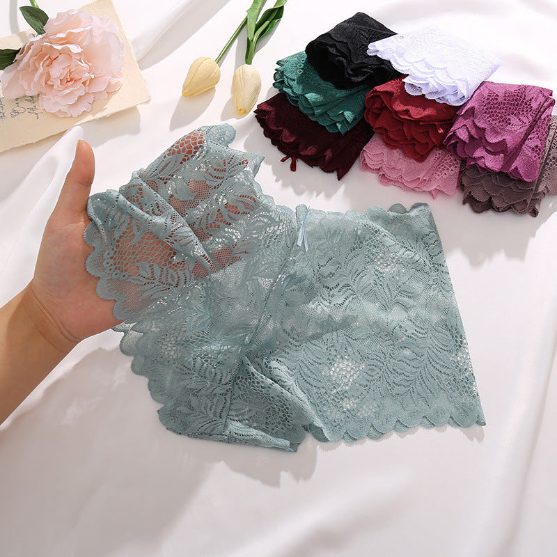 Women's Lace Sexy Semi-transparent Seamless Soft Boxer Briefs