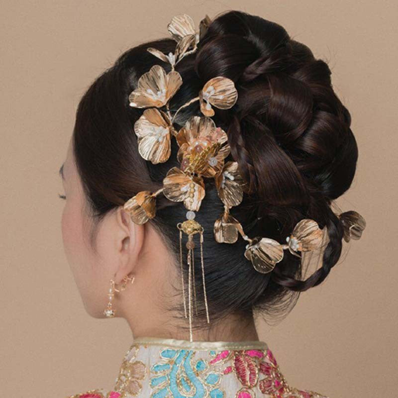 Vintage Baroque Gold Floral Tiara