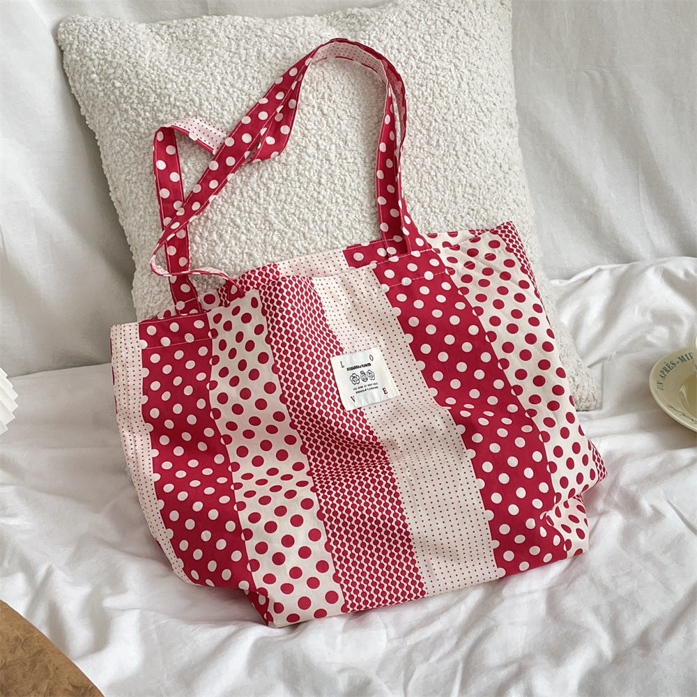 Tote Large Capacity Fashion Floral Canvas Shoulder Bag