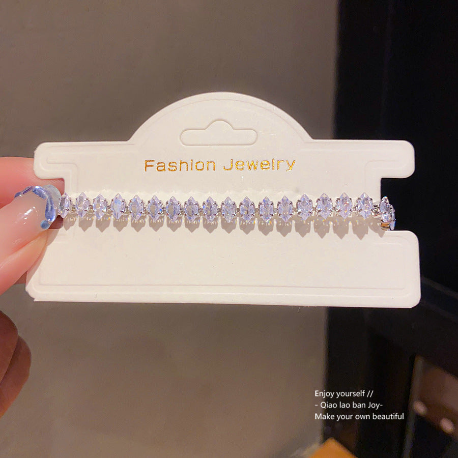 Zircon Oval Clasp Bracelet Light Luxury Women