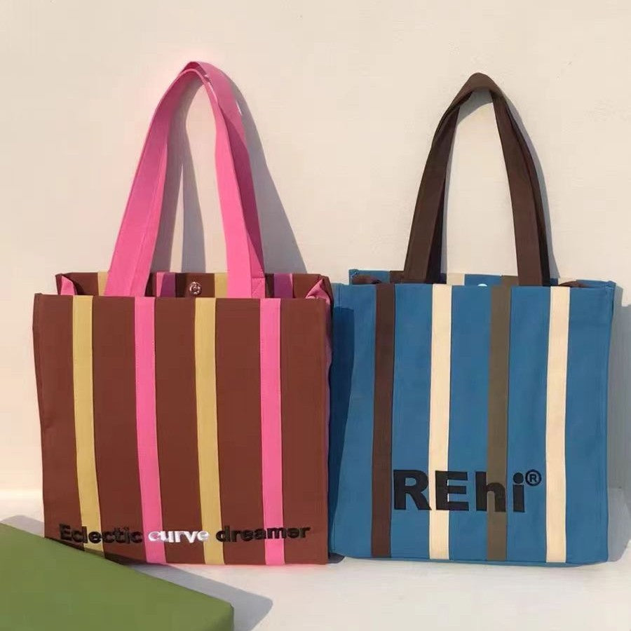 Class Canvas Bag Large Capacity Casual Easy Matching Tote Bag Shoulder Messenger Bag