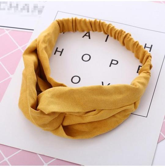 Vintage Cross Knot Suede Headband