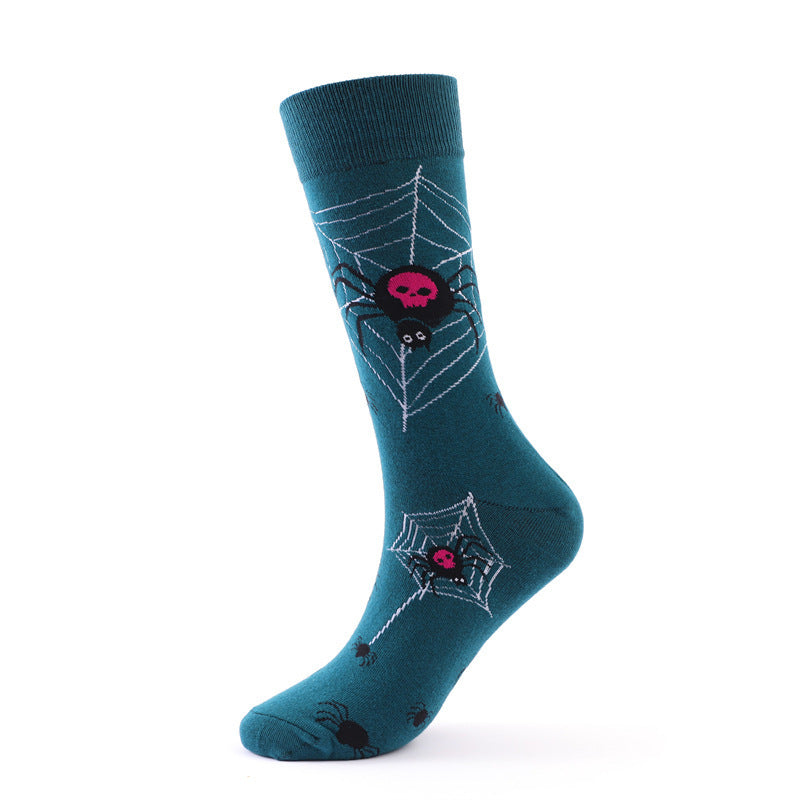 Personalized Cotton Socks Men And Women Halloween Pumpkin Skull Cartoon Tube Socks Trendy Long Athletic Socks