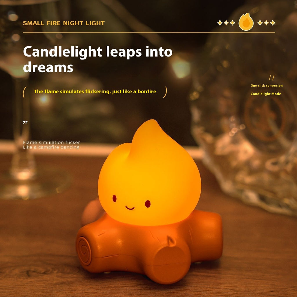 Silicone Small Fire Pile Small Night Lamp
