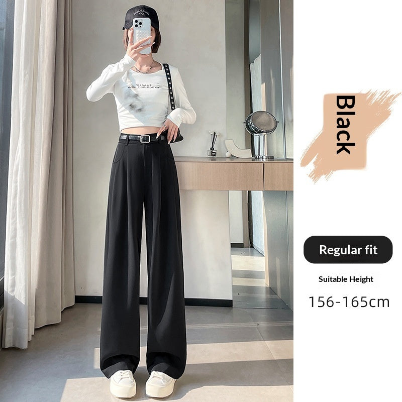 SpringAutumn New High-end Loose Straight-leg Pants That Hide Hips And Slim