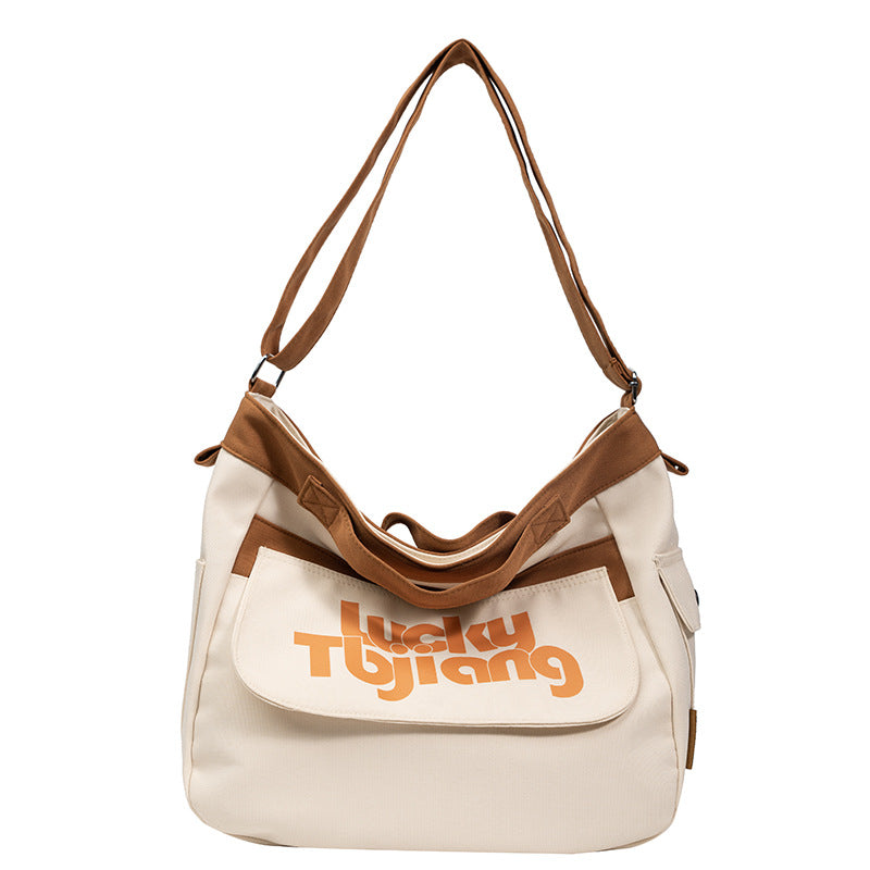 Canvas Bag Female Single Shoulder Tide Tote Hundred