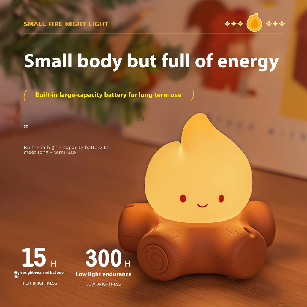 Silicone Small Fire Pile Small Night Lamp