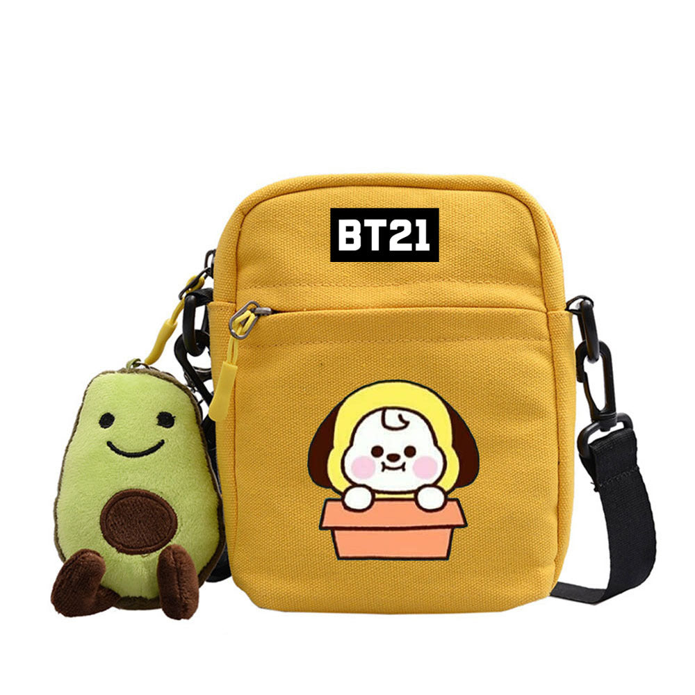 Cartoon Cute Canvas Messenger Bag