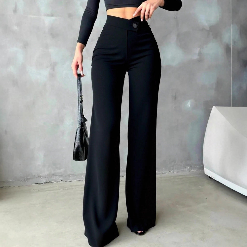 Women's High Waist Straight Pants