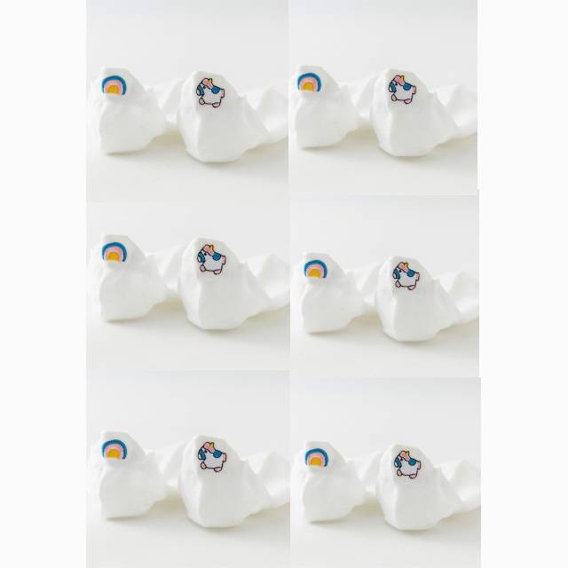 Four Seasons Style Cartoon Embroidered Ear Boat Socks Women