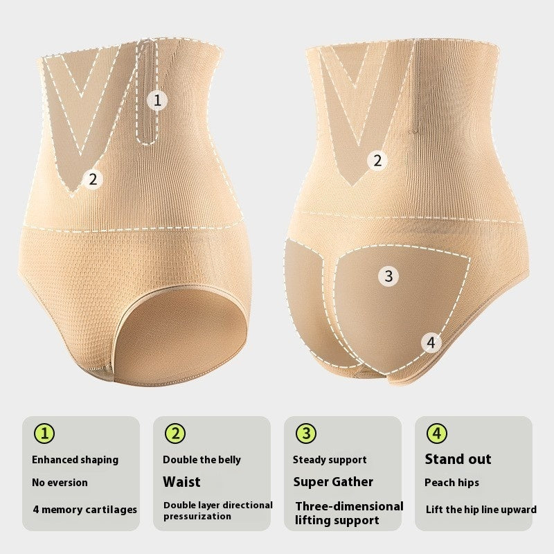 Anti-gravity Hip Lifting Tummy Slimming Breathable Plus Size Ladies' High-waist Panty