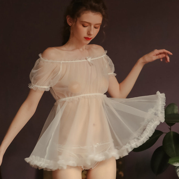 Chiffon Short Skirt Plus-size Sexy Nightwear For Women