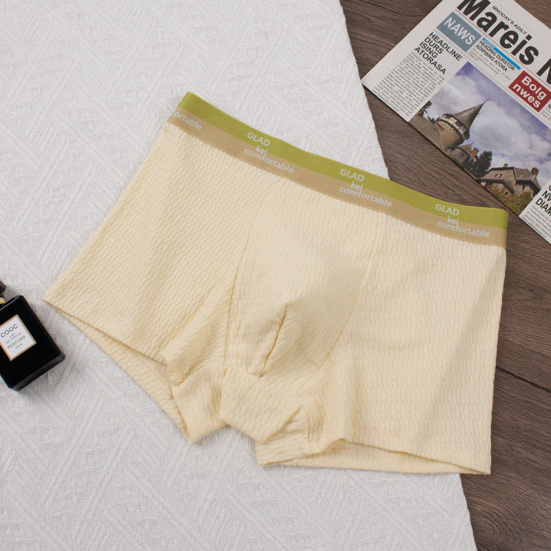 Plus Size Men's Pure Cotton Jacquard Bubble Cotton Shorts