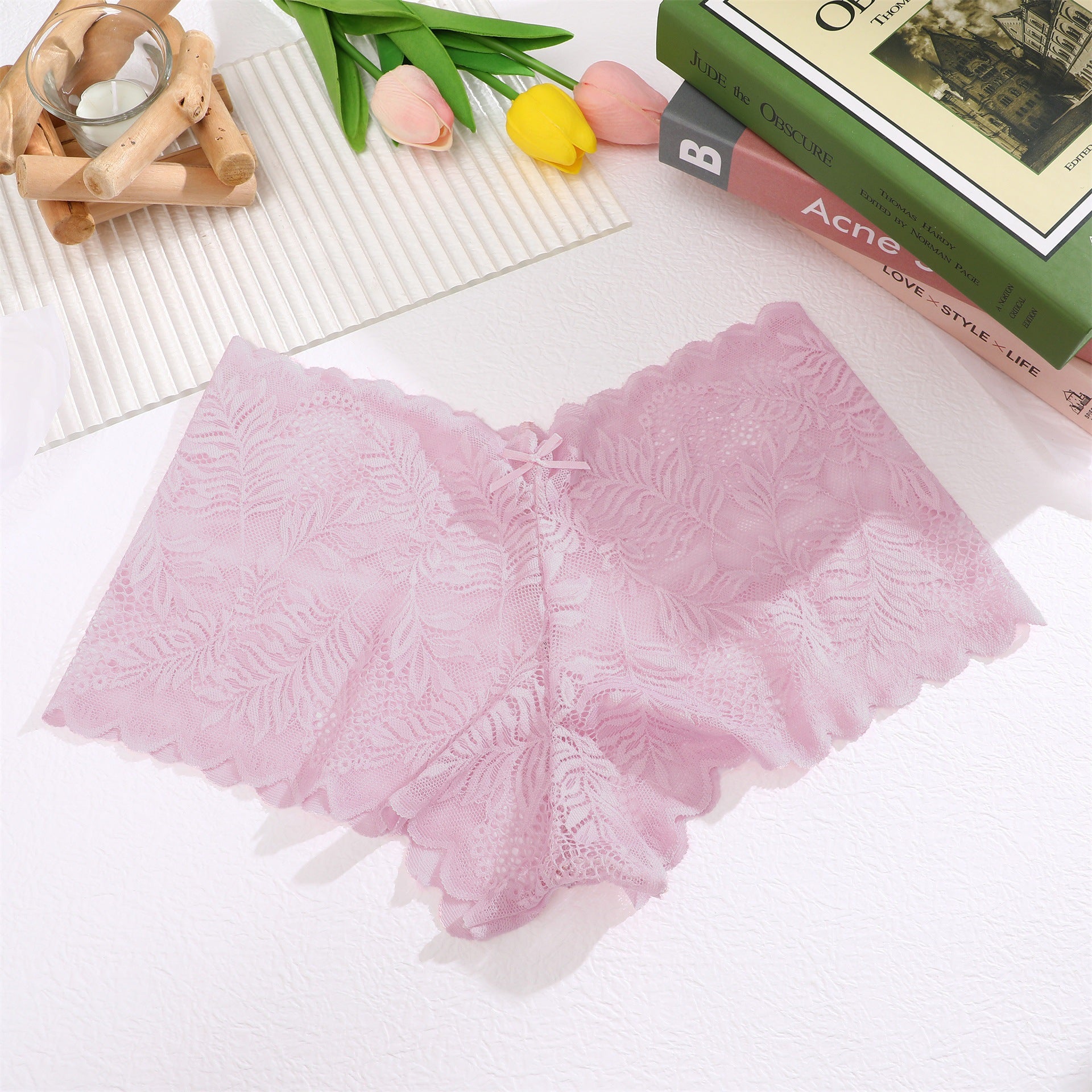 Women's Lace Sexy Semi-transparent Seamless Soft Boxer Briefs