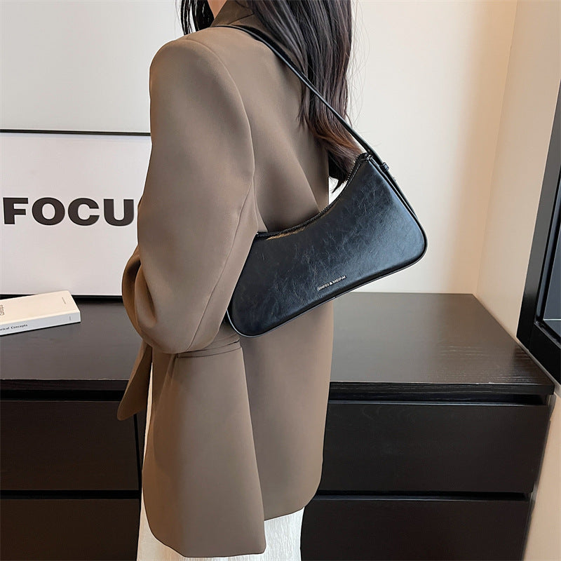 Lady's Solid Color Small Square Handbag