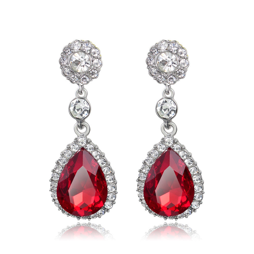 Fashion Elegant Crystal Drop Exquisite Earrings