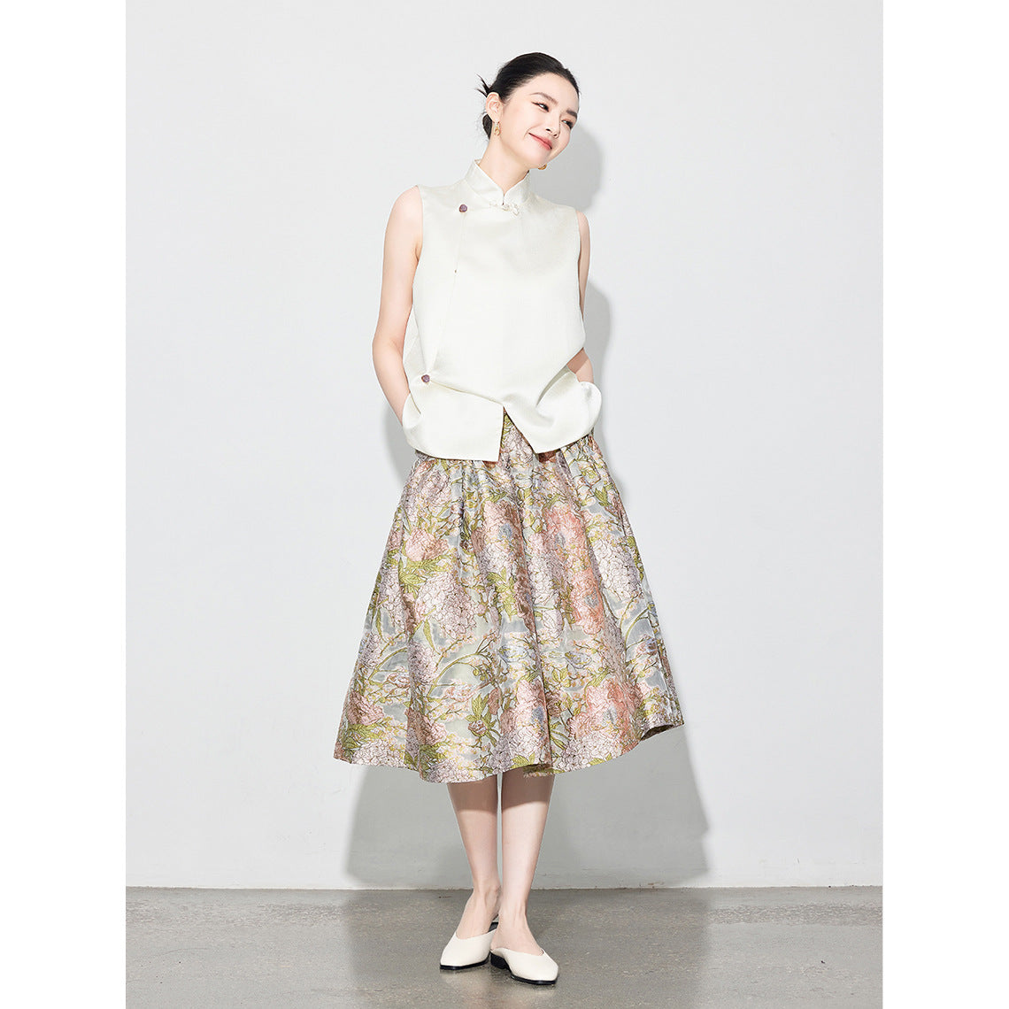 Women's Vintage Jacquard Embroidered Skirt