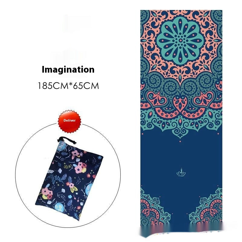 Sweat-absorbent Portable Printed Yoga Mat