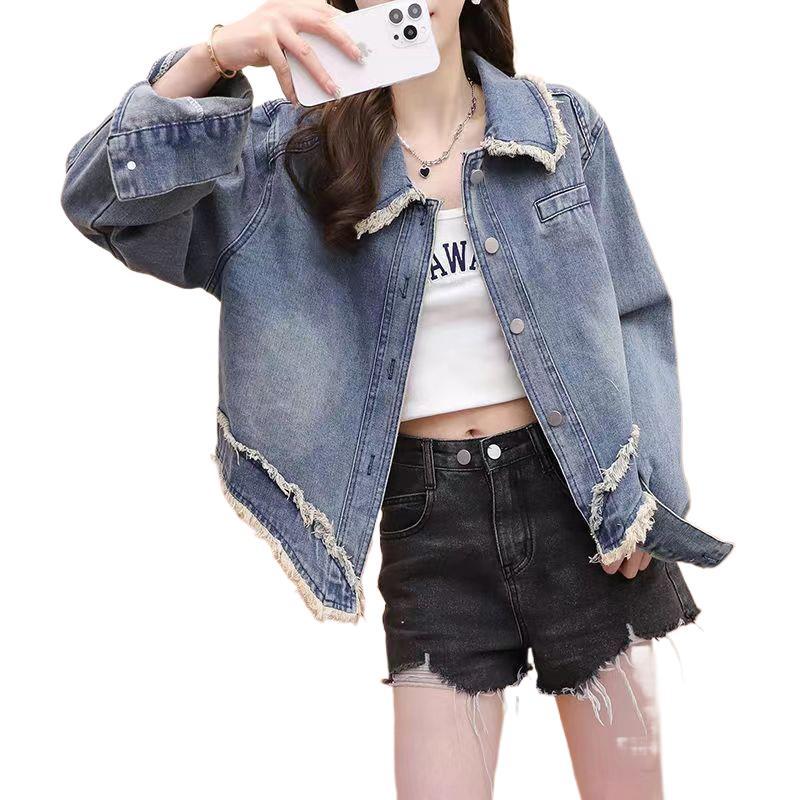 Short Petite Denim Jacket For Women Spring And Autumn