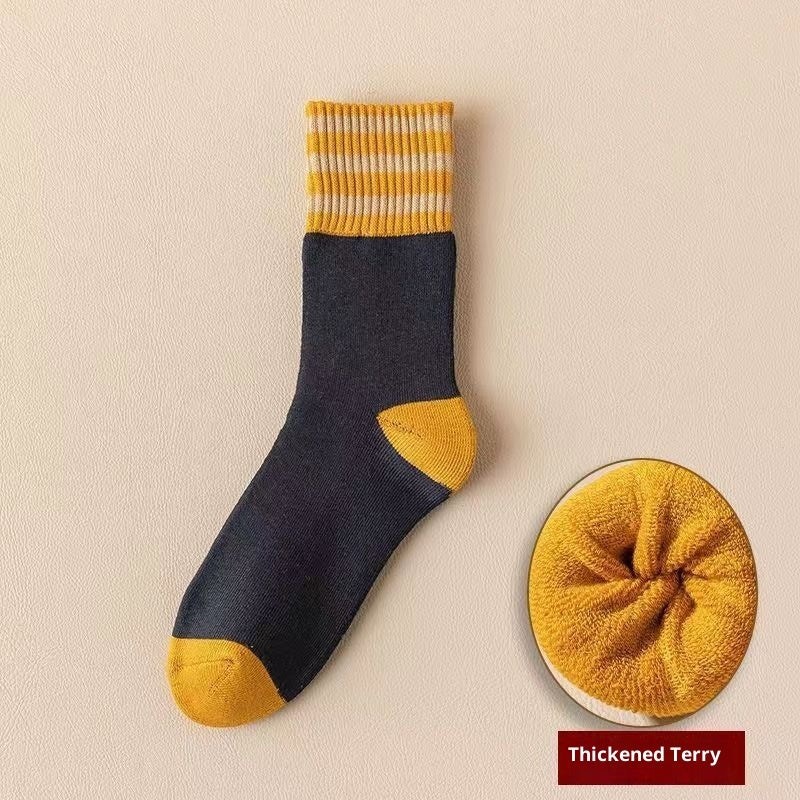 Women's Fleece-lined Terry Socks Mid-calf