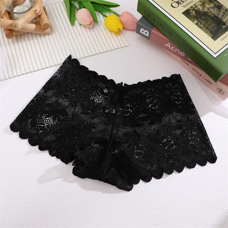 Women's Lace Sexy Semi-transparent Seamless Soft Boxer Briefs