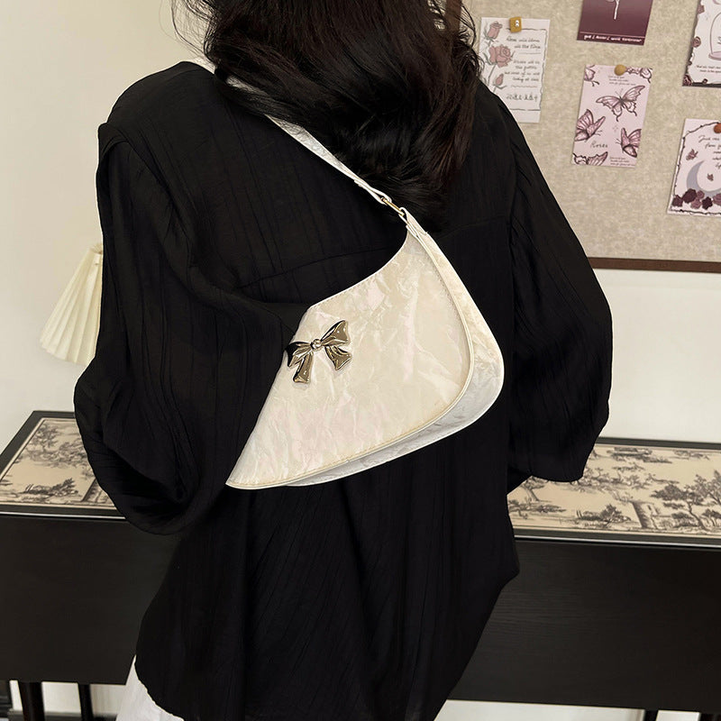 Pure Color Trendy Special-interest Design Butterfly Fashion Shoulder Bag