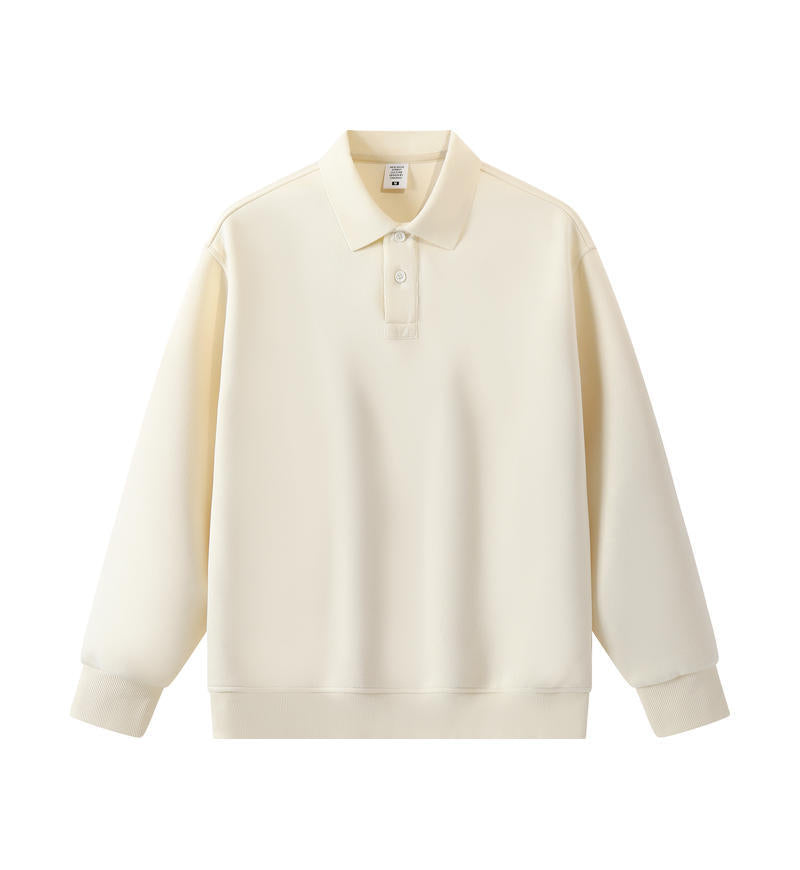 Loose Solid Color Couple Lapel Long Sleeve