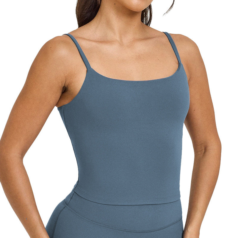 U Collar Beauty Back Spaghetti-strap Padded Fitness Clothes Yoga Clothes