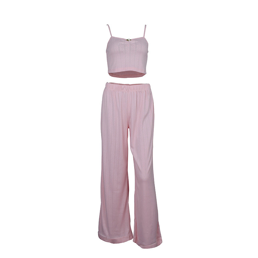 New Arrival Camisole And Wide-leg Pants Two-piece Set