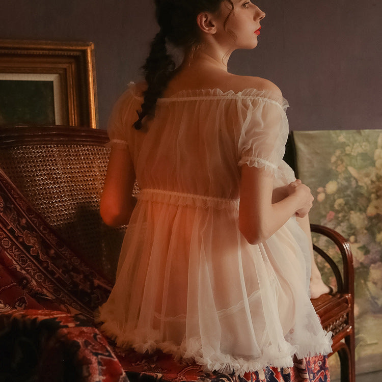 Chiffon Short Skirt Plus-size Sexy Nightwear For Women