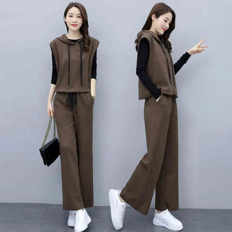 Elegant Youth-enhancing Figure-flattering Wide-leg Pantsnew Casual Chic And Fashionable Suit