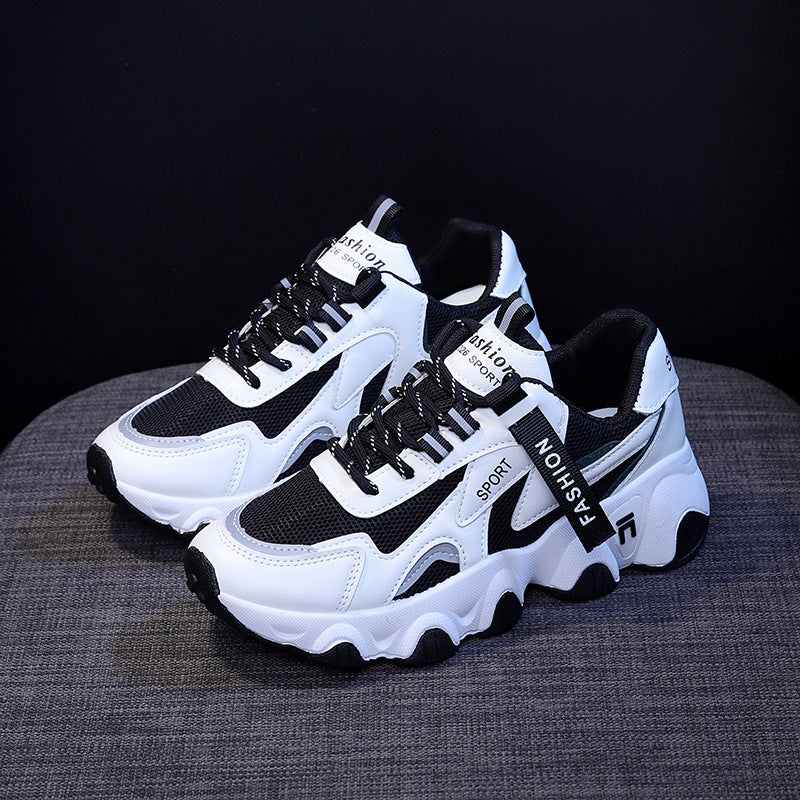 Breathable Sneakers With Thick Insoles For Women Students Running