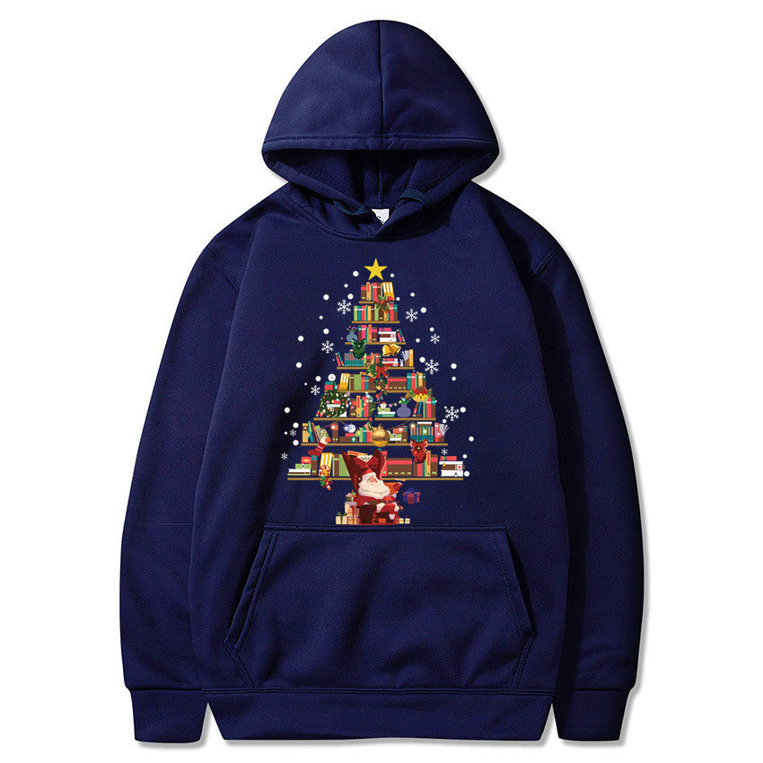 Printed Pocket Hooded Long Sleeve Sweatshirt For Men And Women